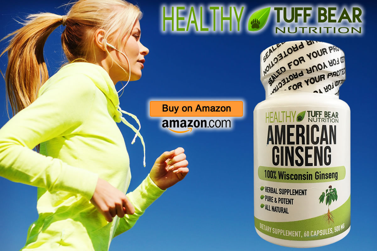 Get Now! New Natural American Ginseng Capsules by TUFF BEAR  
