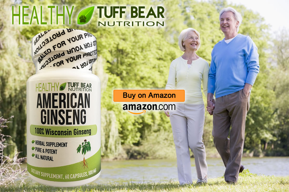 Top Brand! Best American Ginseng Capsules by TUFF BEAR  