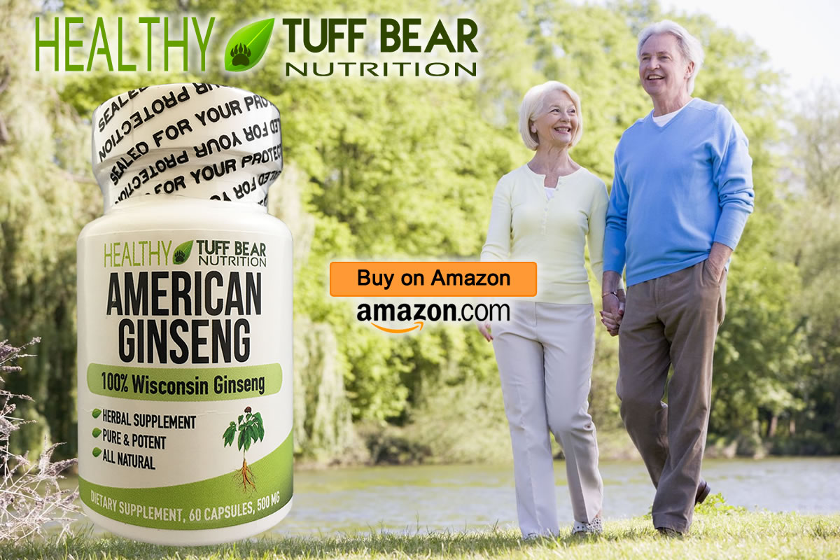 Buy Now! New Natural American Ginseng Capsules by TUFF BEAR  