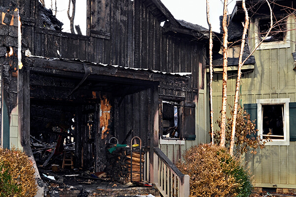 Fired Damaged Home