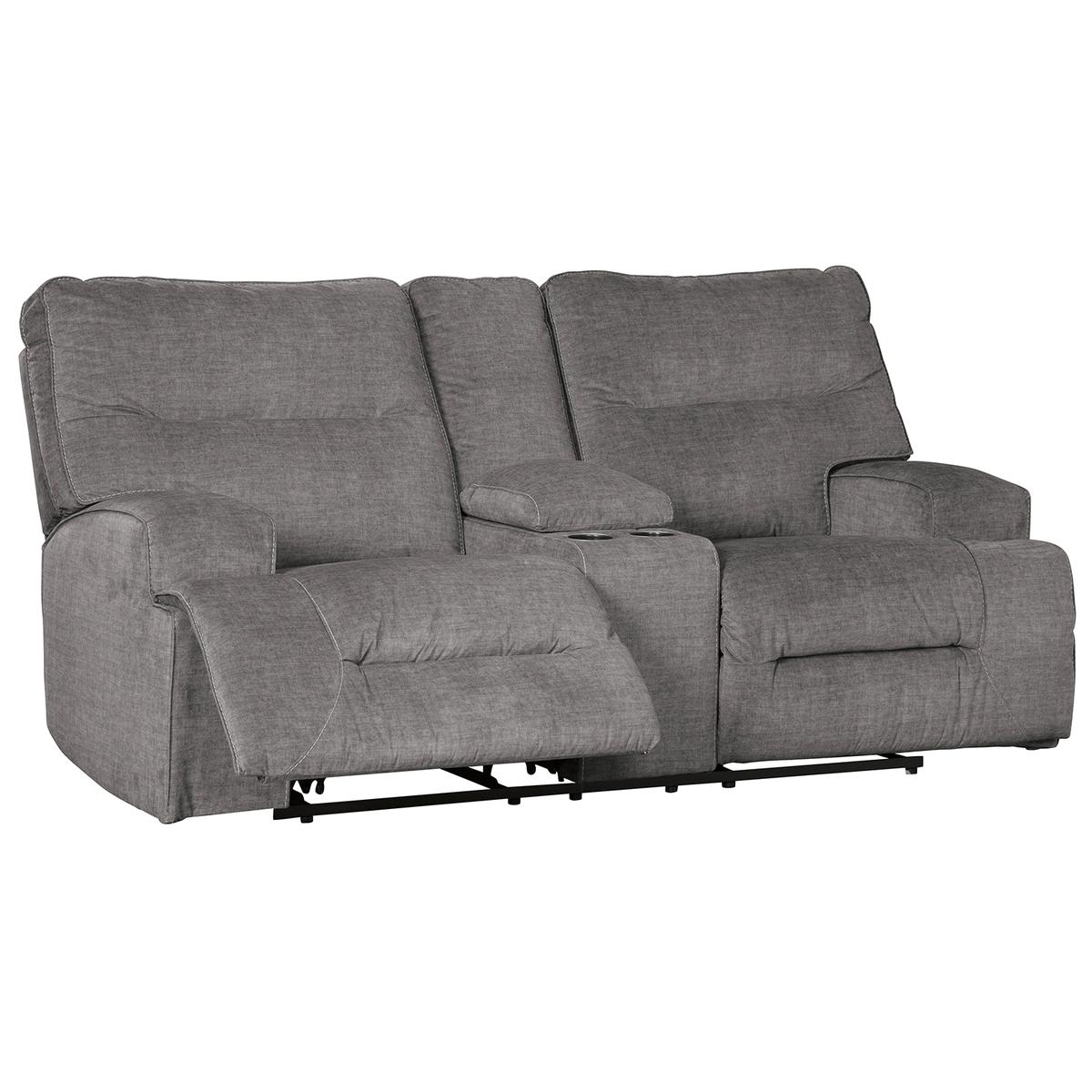 Ashley Coombs Reclining Loveseat with Console