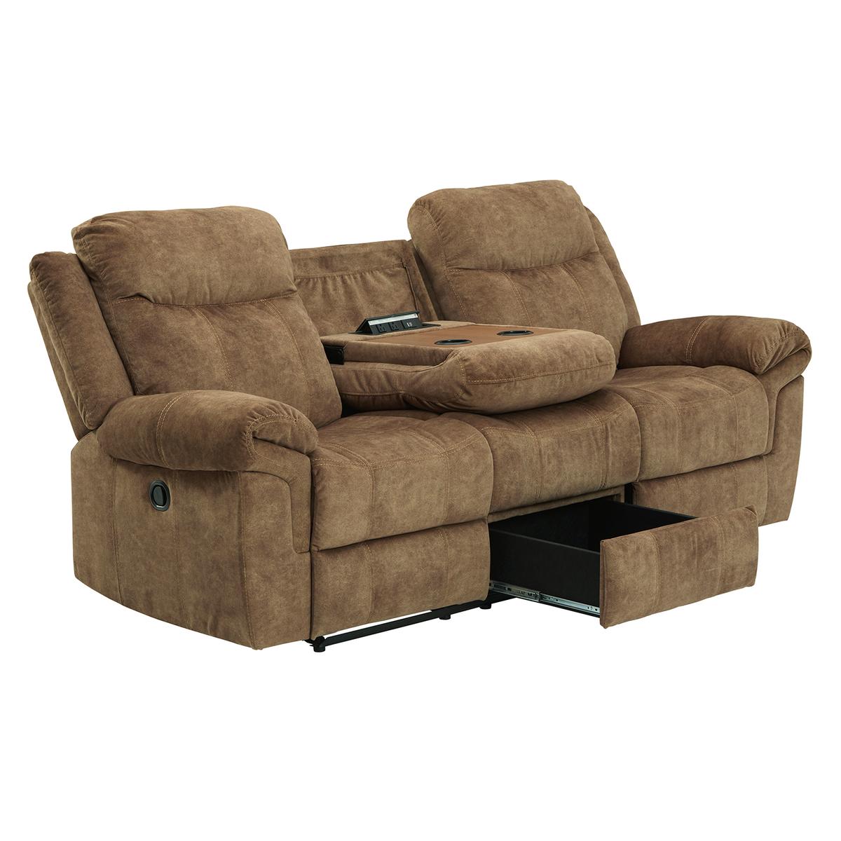 Ashley Huddle-Up Reclining Sofa w/Drop Down Table