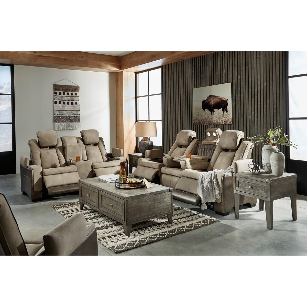 Ashley Next-Gen DuraPella Power Reclining Console Loveseat