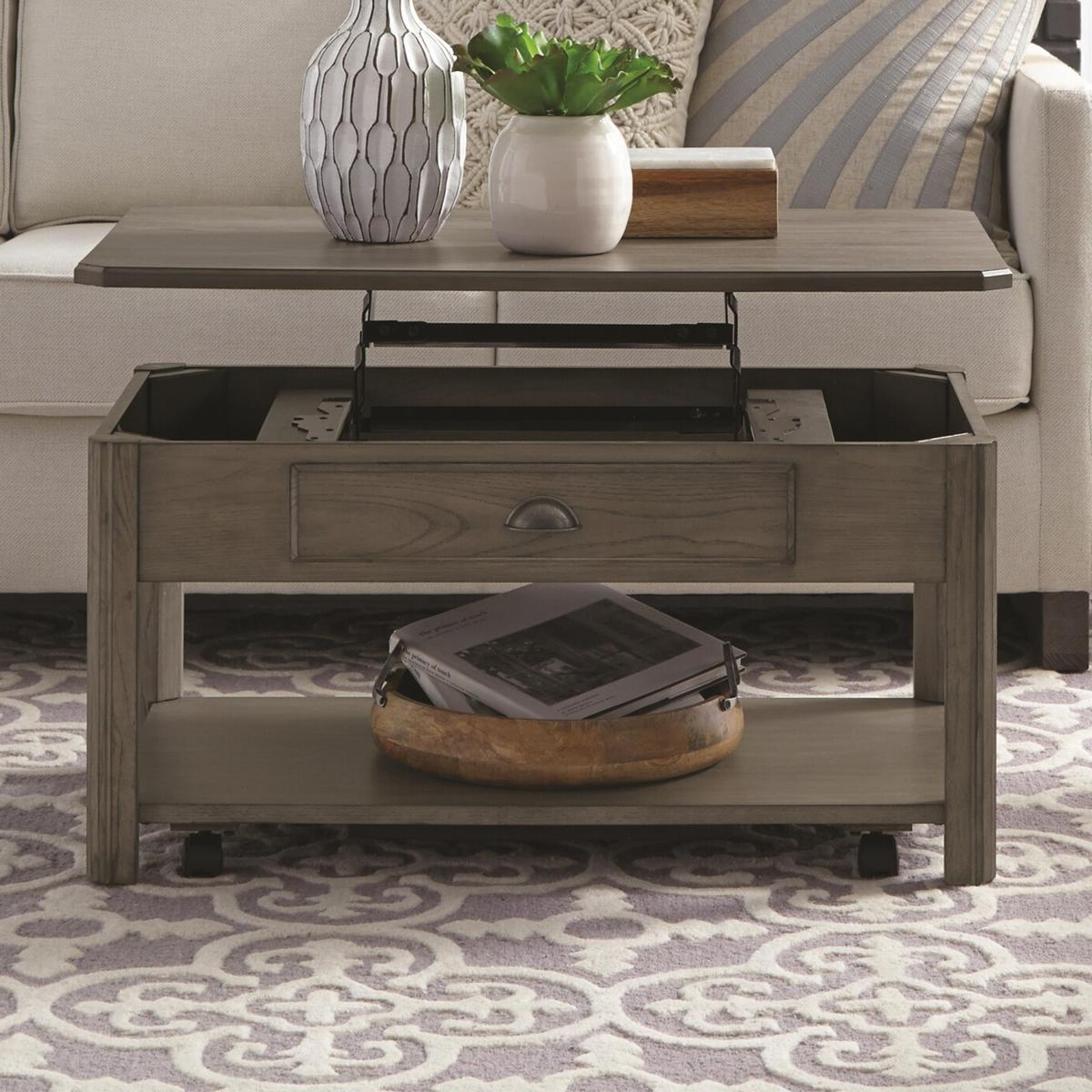 Null Lakeland Oak Lift Top Cocktail Table