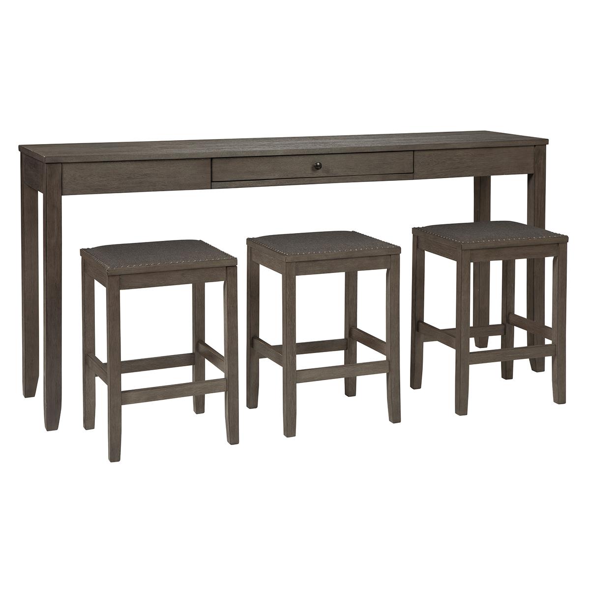 Ashley Caitbrook Counter Height Dining Table & 3 Bar Stools (4 Piece Set)