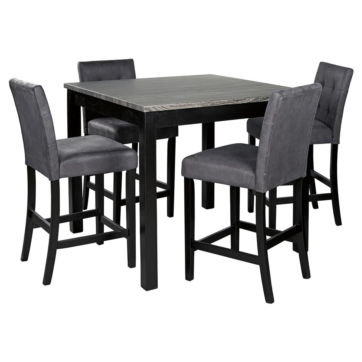 Ashley Garvine Counter Height Dining Table & 4 Bar Stools (5 Piece Set)