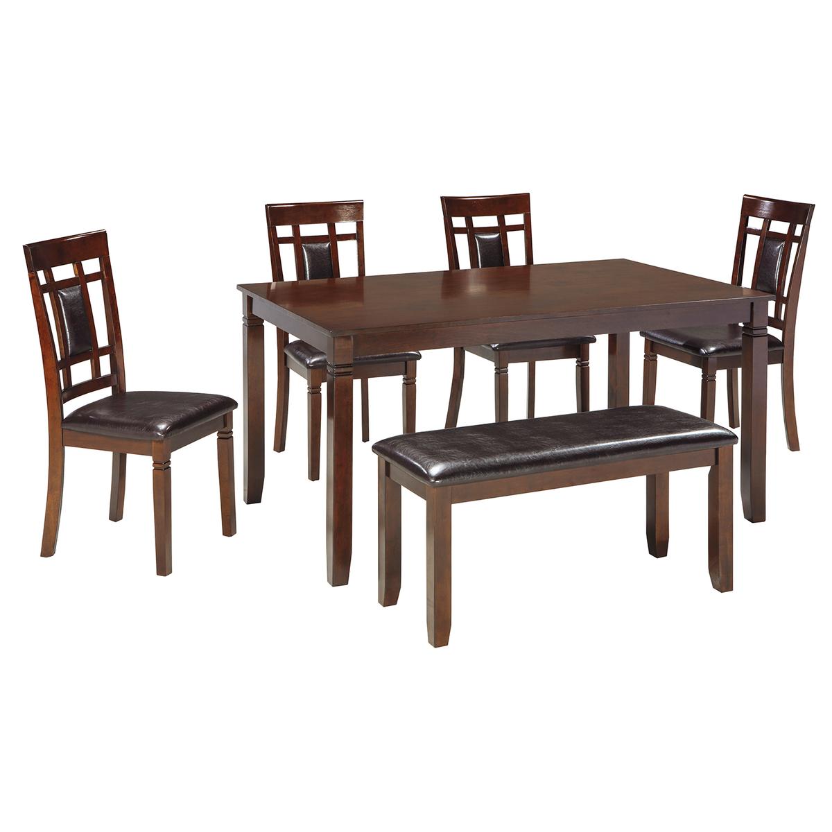 Ashley Bennox Dining Table w/ 4 Chairs & Bench (6 Piece Set)