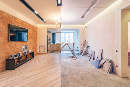Livingroom Reconstruction in Charlotte, NC