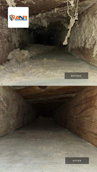 Before/After Air Duct Cleaning Services by ANR Restoration