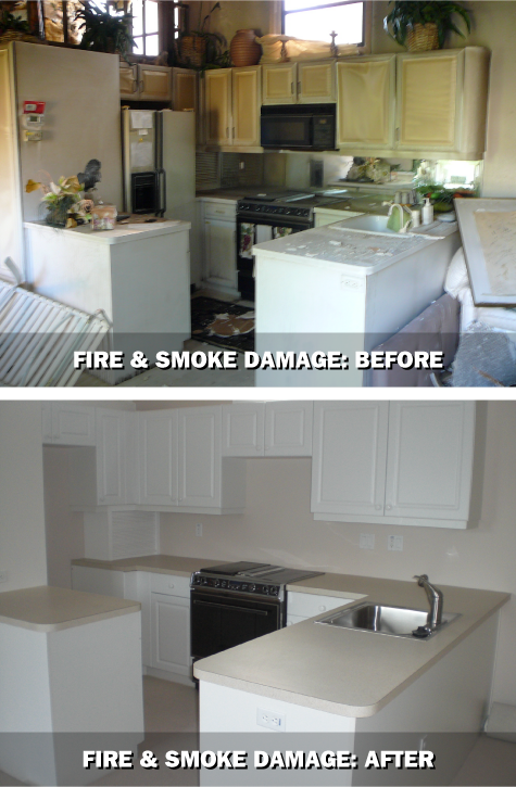 fire damage before and after