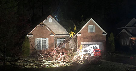 storm damage in matthews nc