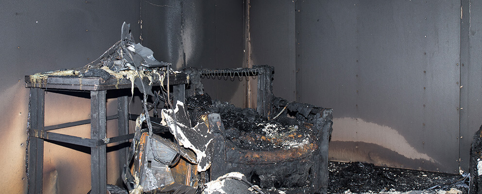 Residual Soot from Residential Fire Soot and Puff Back Cleanup in Boston, MA