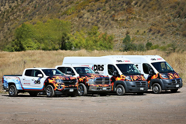 DRS Vehicles in front of landscape