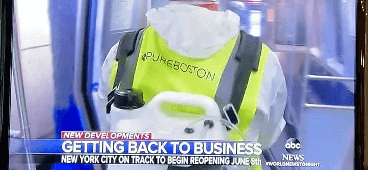 PureBoston Featured on ABC Nightly News - June 8, 2020 Infectious Disease Suppression - Boston, MA