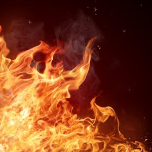 flames from a large fire