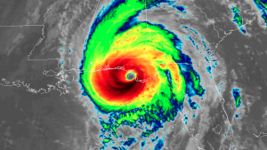 Hurricane Michael satellite image over Florida Panhandle and Gulf Coast Hurricane Michael satellite image over Florida Panhandle and Gulf Coast.