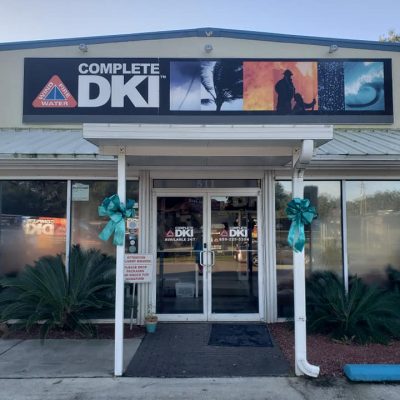 Teal Ribbons on the Storefront of Complete Teal Ribbons on the Storefront of Complete