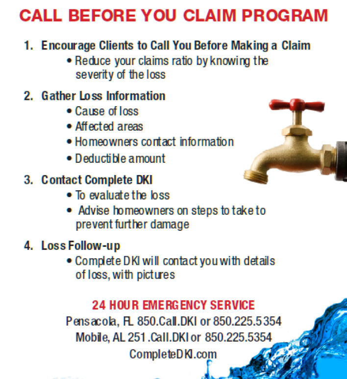 water damage pensacola, water damage panama city, water damage walton county