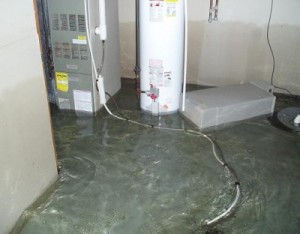 water flooding basement floor