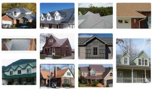 Collage of homes with metal roofs