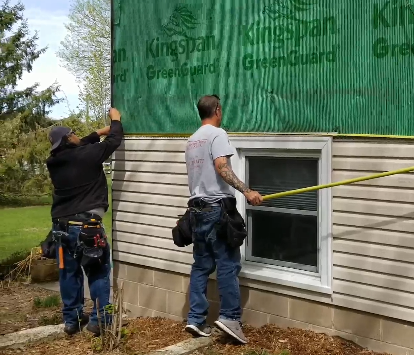 A siding crew on the job