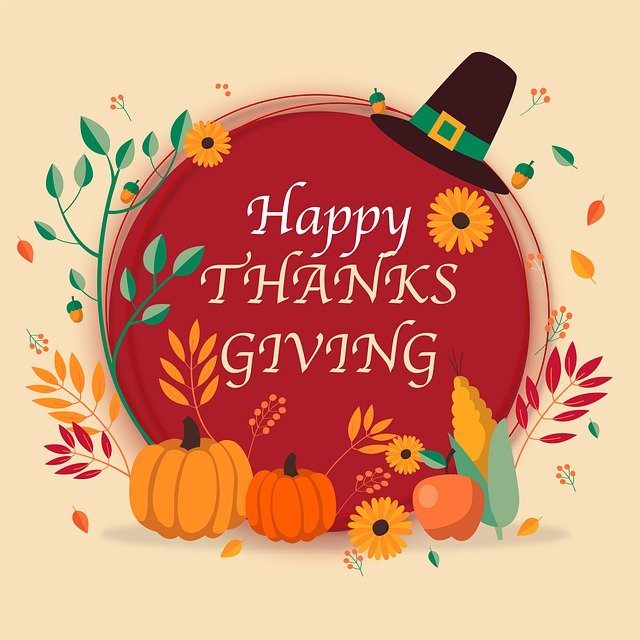 Colored Happy Thanksgiving art