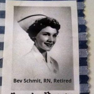 Head shot of Bev Schmit, Retired RN
