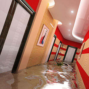 Flooded Hotel Hallway