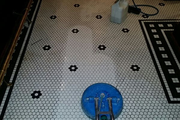 Commercial Tile and Grout Cleaning at Denver, CO area restaurant.