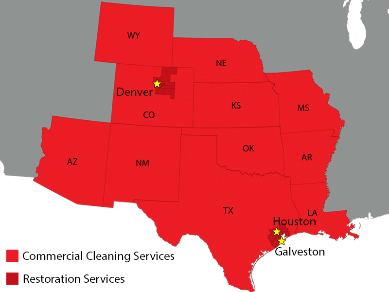 ECO Restoration & Cleaning Services Service Area Map