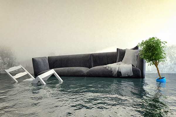 Couch Underwater In Living Room