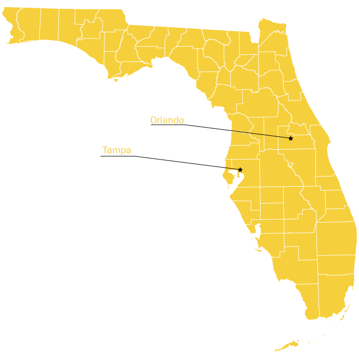 Our roofing service area covers all of Florida
