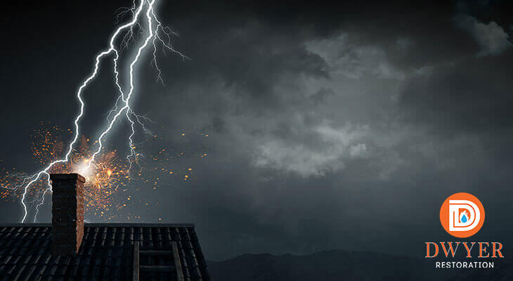 Lightning Hitting San Antonio Area Home Storm Damage Restoration in San Antonio