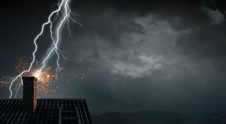 Lightning Hitting San Antonio Area Home Storm Damage Restoration in San Antonio