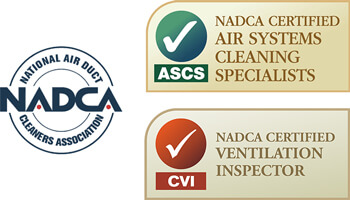 NADCA Certified Air Systems Cleaning Specialists & Certified Ventilation Inspectors