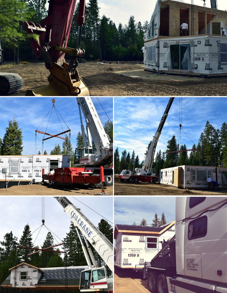 Home Getting Set on Basement Foundation