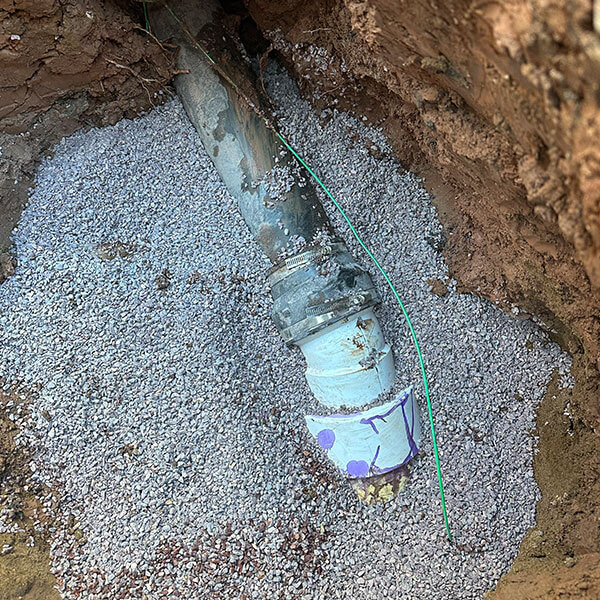 Sewer line replacement process