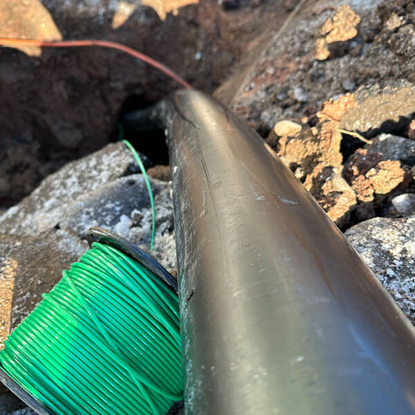 Sewer line replacement installation