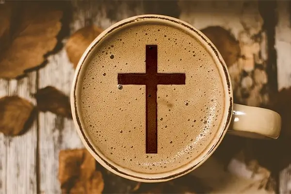 Cross in coffee