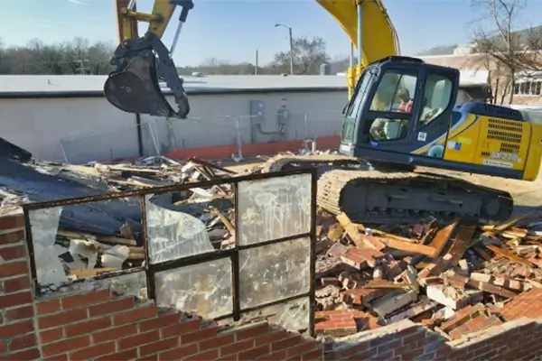 Demolition Stage 1 on building in Bethesda, MD