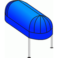 Elongated Dome with Canopy Entrance