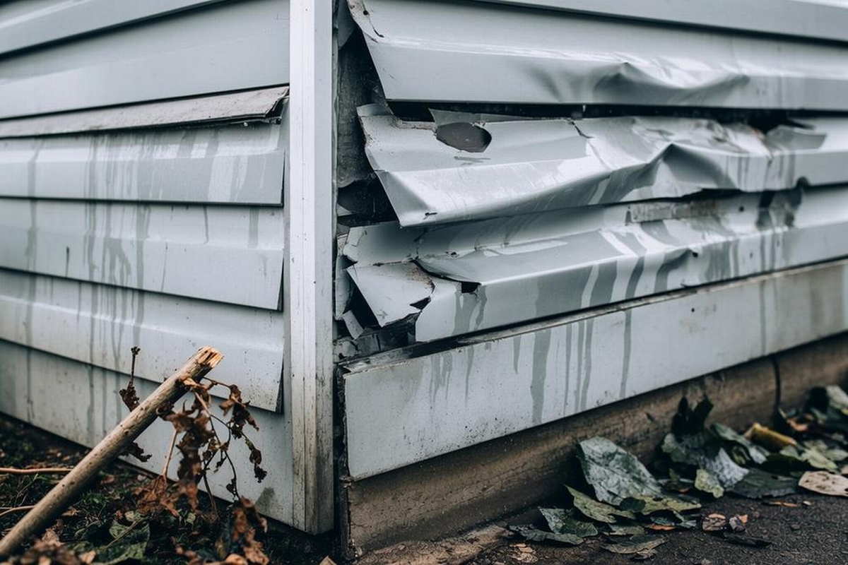 Wind Damage to Aluminum Siding and Repairs