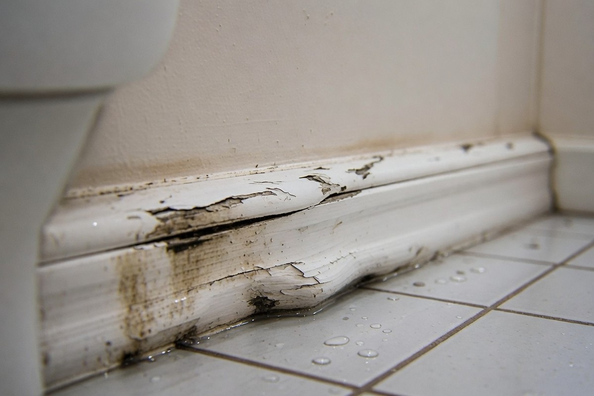 Bathroom Baseboard Water Damage and What It Could Mean