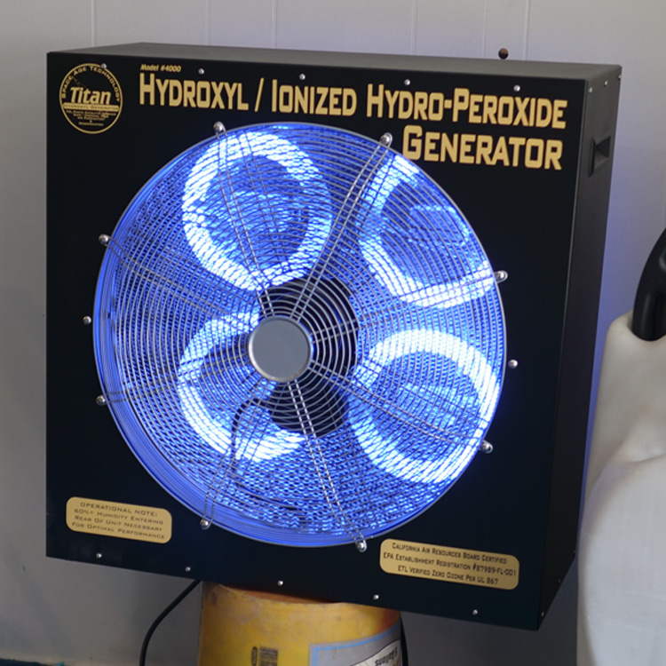 TRT Air Scrubber in use for mold mitigation
