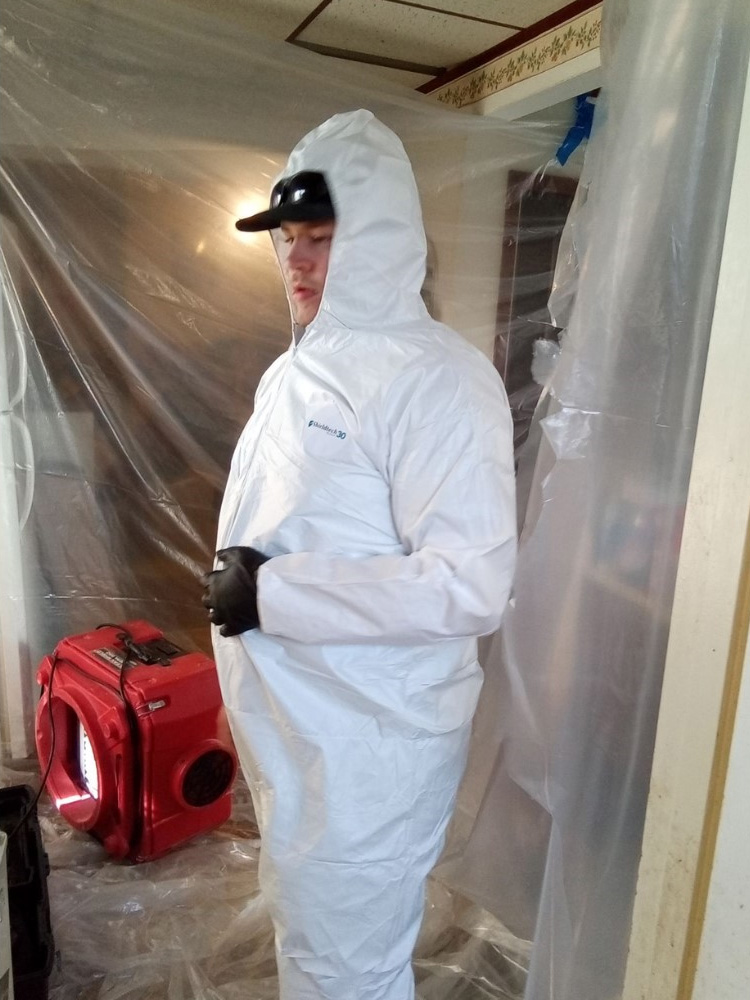 TRT containment area for mold remediation