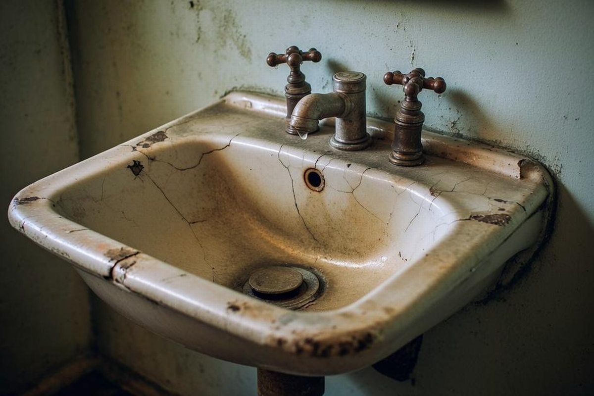 Restore Old Porcelain Sink and Bring Back Its Original Finish