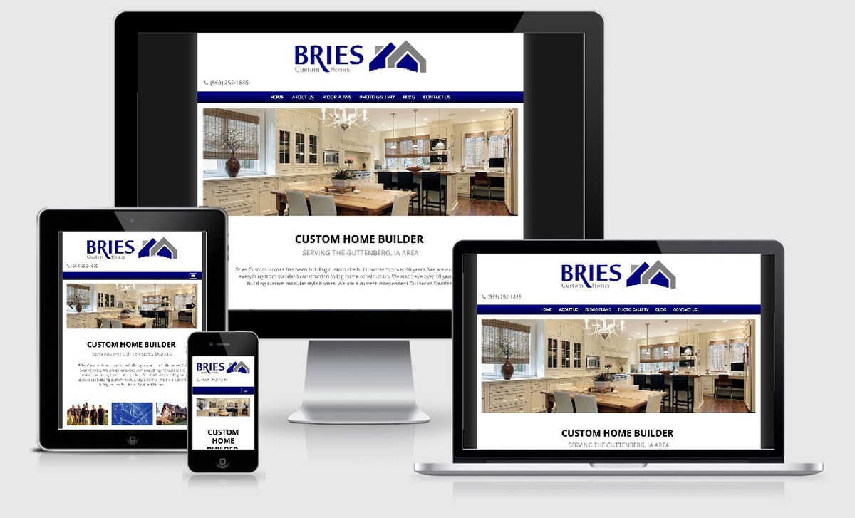 Virtual Vision recently launched a new website for Bries Custom Homes