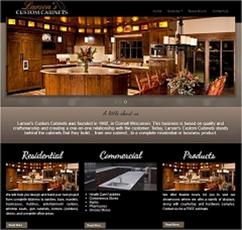 Virtual Vision Computing launches new Website for Larson's Custom Cabinets in Cornell WI