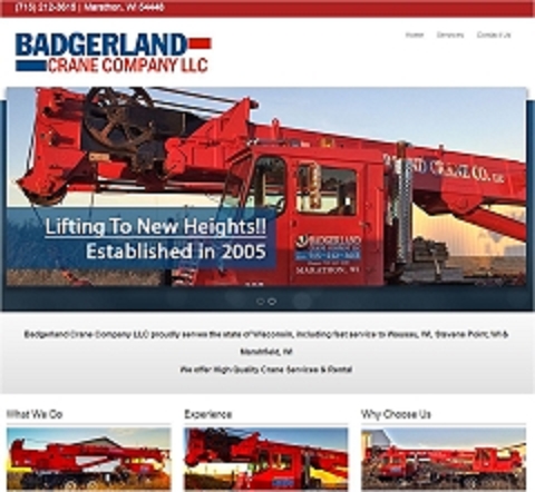 Virtual Vision Computing launches new Website for Badgerland Crane Company LLC