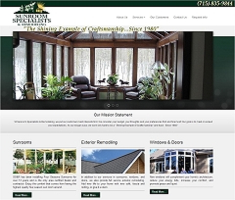 Virtual Vision Computing launches new Website for Sunroom Specialists & Remodeling of Eau Claire WI